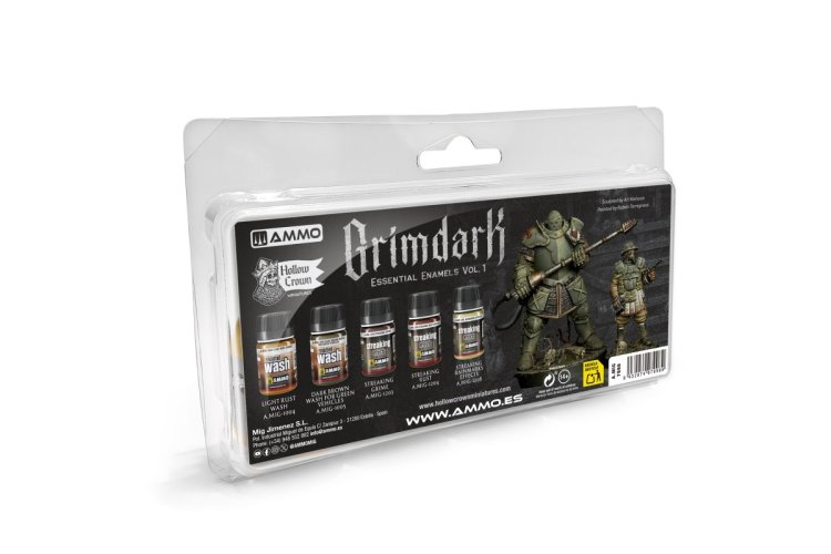 AMMO MIG 7998 Grimdark Essential Enamels Vol. 1 - Effecten Set 5x35ml - Mig7998 xs 1 - MIG7998-XS
