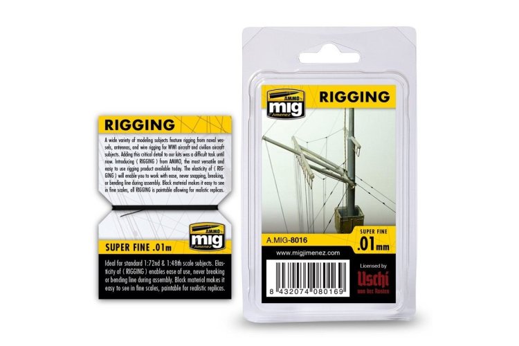 AMMO MIG 8016 Rigging - Super Fine 0,01mm - 2 meters - Mig8016 1 - MIG8016-XS