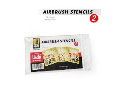 AMMO MIG 8049 Airbrush Stencils 6x6cm Uschi - Mig8049 xs 1 - MIG8049-XS