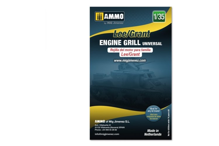 1:35 AMMO MIG 8084 Lee/Grant Engine Grille - Universal - Mig8084 2 - MIG8084