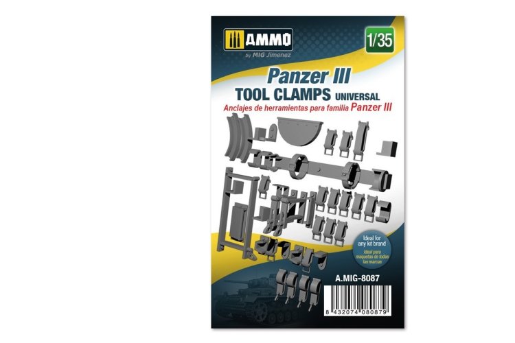 1:35 AMMO MIG 8087 Panzer III Tool Clamps - Universal - Mig8087 1 - MIG8087