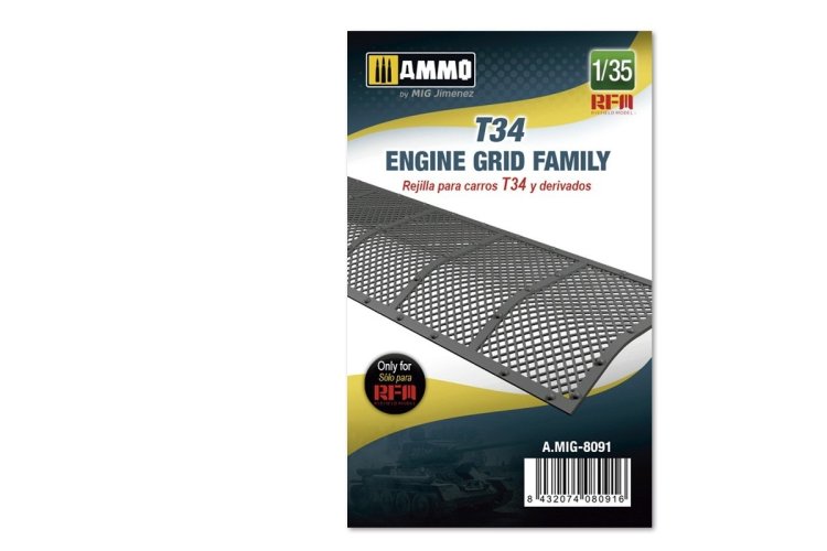 1:35 AMMO MIG 8091 T34 Engine Grid Family - Mig8091 - MIG8091