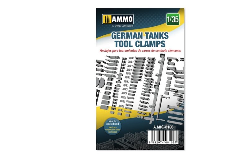 1:35 AMMO MIG 8106 German Tanks Tool Clamps - Mig8106 2 - MIG8106