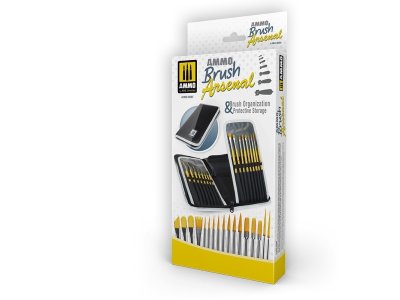 AMMO MIG 8580 Brush Arsenal - Brush Organizer and Protective Storage - Mig8580 1 - MIG8580