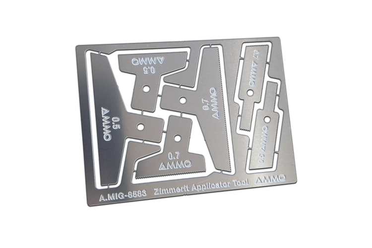 AMMO MIG 8583 Zimmerit Gereedschapsset - Foto-ge&euml;tste Tools voor Duitse WWII Tanks - Mig8583 xs 4 - MIG8583-XS