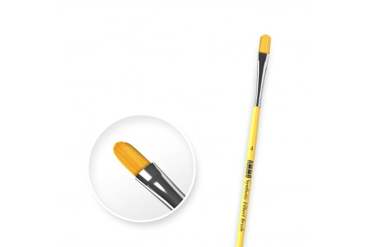 AMMO MIG 8595  4 Synthetic Filbert Brush - Mig8595 xs - MIG8595-XS