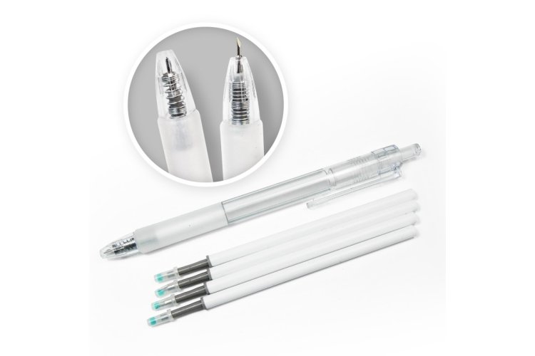 AMMO MIG 8677 Precision Knife Set - 1 Precision Hobby Knife + 4 Spare Blades with Rubber Caps - Mig8677 xs 1 - MIG8677-XS