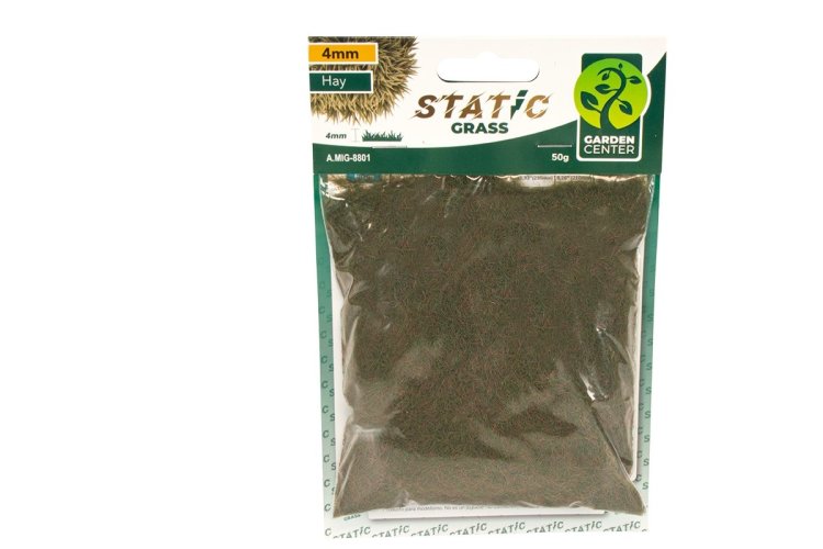 AMMO MIG 8802 Static Grass - Hay - 6mm - 50gr. - Mig8802 static grass hay 6mm 1 - MIG8802-XS