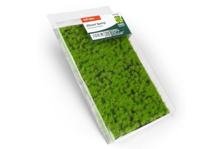 AMMO MIG 8850 Garden Center &ndash; Grass Tufts 6mm &ndash; Lively Spring &ndash; Bright Spring Green &ndash; 17x11cm &ndash; Diorama Mat - Mig8850 xs 1 - MIG8850-XS