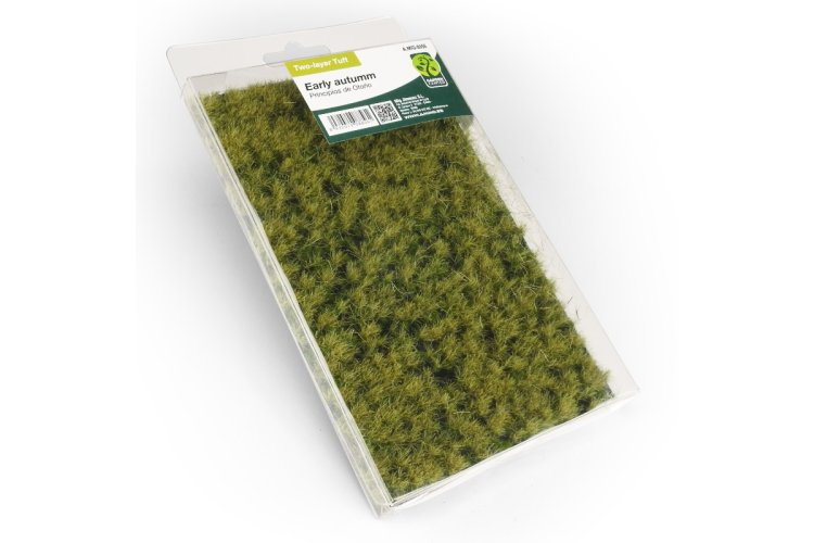 AMMO MIG 8856 Garden Center &ndash; Double-Layer Grass Tufts &ndash; Early Autumn &ndash; Dull Green &ndash; 17x11cm - Diorama Mat - Mig8856 xs 1 - MIG8856-XS