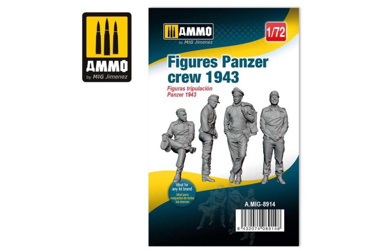 1:72 AMMO MIG 8914 Figures Panzer crew 1943 - Mig8914 1 72 figuras panzer crew 1 - MIG8914