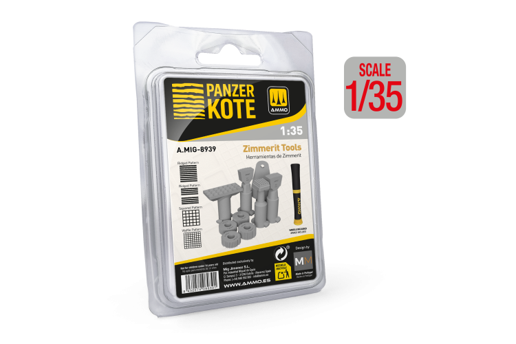 AMMO MIG 8939 Panzer Kote Zimmerit Gereedschap voor 1:35 WWII Duitse Voertuigen - Mig8939 1 - MIG8939