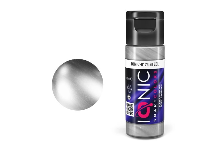 AMMO MIG IO0174 Ionic Smart Colors - Staal - Metallic - Acryl - 20 ml - Migio0174 xs 1 - MIGIO0174-XS