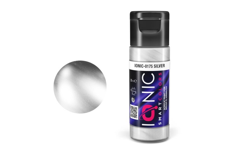 AMMO MIG IO0175 Ionic Smart Colors - Zilver - Metallic - Acryl - 20 ml - Migio0175 xs 1 - MIGIO0175-XS
