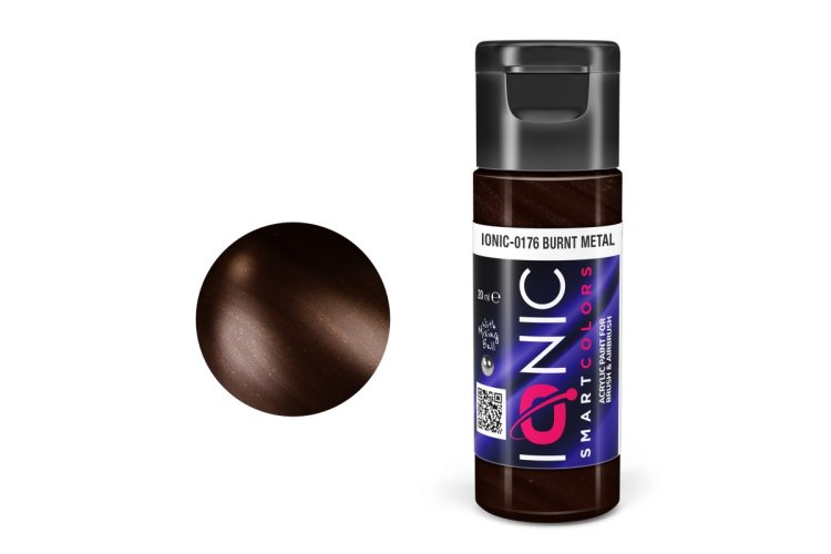 AMMO MIG IO0176 Ionic Smart Colors - Verbrand Metaal - Metallic - Acryl - 20 ml - Migio0176 xs 1 - MIGIO0176-XS