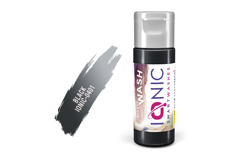 AMMO MIG IO0401 Ionic Smart Colors - Zwart - Acryl Wash - 20 ml - Migio0401 xs 1 - MIGIO0401-XS