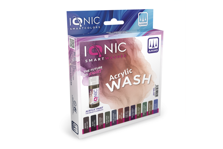 AMMO MIG IO0430 Ionic Smart Colors - Washes Basic Set - Acryl 12x20 ml - Migio0430 xs 1 - MIGIO0430-XS