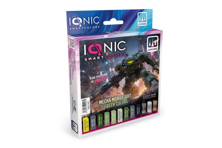 AMMO MIG IO0457 Ionic Smart Colors - Mecha Mobile Suit Groene Kleurenset - Acryl Set 12x20ml - Migio0457 xs 1 - MIGIO0457-XS
