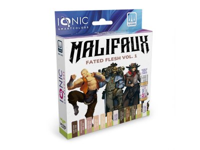 AMMO MIG IO0459 Ionic Smart Colors &ndash; Malifaux Fated Flesh Vol. 1 Color Set &ndash; Acrylic Set 12x20ml - Migio0459 xs 1 - MIGIO0459-XS