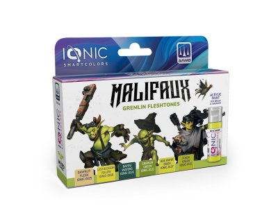 AMMO MIG IO0460 Ionic Smart Colors &ndash; Malifaux Gremlin Fleshtones Color Set &ndash; Acrylic Set 6x20ml - Migio0460 xs 1 - MIGIO0460-XS