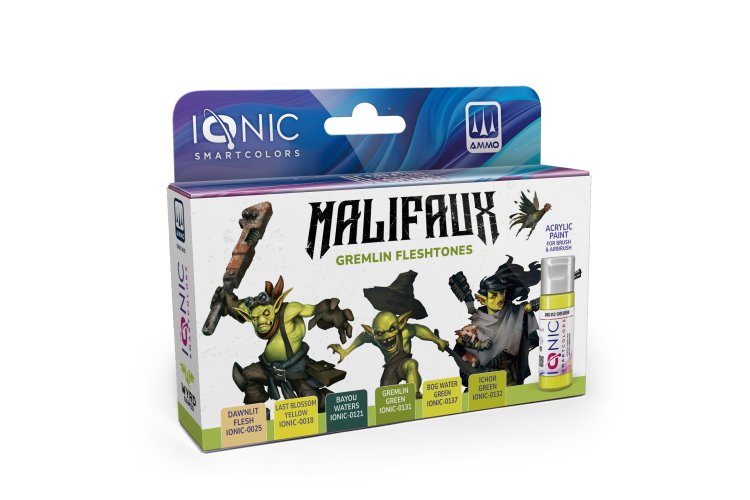 AMMO MIG IO0460 Ionic Smart Colors - Malifaux Gremlin Fleshtones Kleurenset - Acryl Set 6x20ml - Migio0460 xs 1 - MIGIO0460-XS