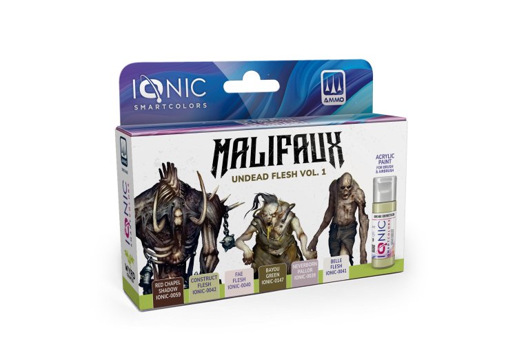 AMMO MIG IO0462 Ionic Smart Colors - Malifaux Undead Flesh Vol. 1 Kleurenset - Acryl Set 6x20ml - Migio0462 xs 1 - MIGIO0462-XS