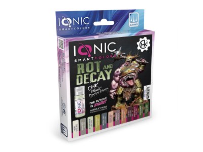 AMMO MIG IO0469 Ionic Smart Colors &ndash; Rot and Decay CHK Minis Signature Selection Color Set &ndash; Acrylic Set 12x20ml - Migio0469 xs 1 - MIGIO0469-XS