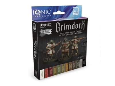 AMMO MIG IO0470 Ionic Smart Colors - Grimdark The Cruciform Order of St George Uniforms Kleurenset - Acryl Set 12x20ml - Migio0470 xs 1 - MIGIO0470-XS