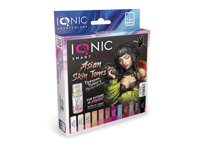 AMMO MIG IO0476 Ionic Smart Colors - Asia Skin Tones - Brennan Baker's Signature Kleurenset - Acryl 12x20 ml - Migio0476 xs 1 - MIGIO0476-XS