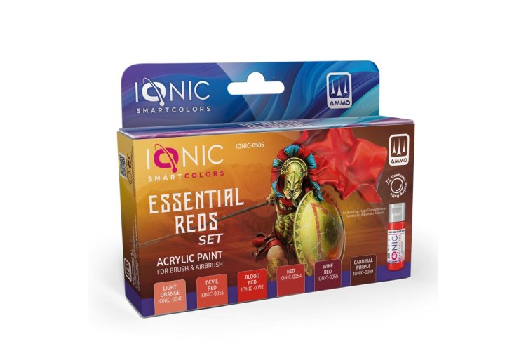 AMMO MIG IO0506 Ionic Smart Colors - Essenti&euml;le Rode Kleurenset - Acryl Set 6x20ml - Migio0506 xs 1 - MIGIO0506-XS