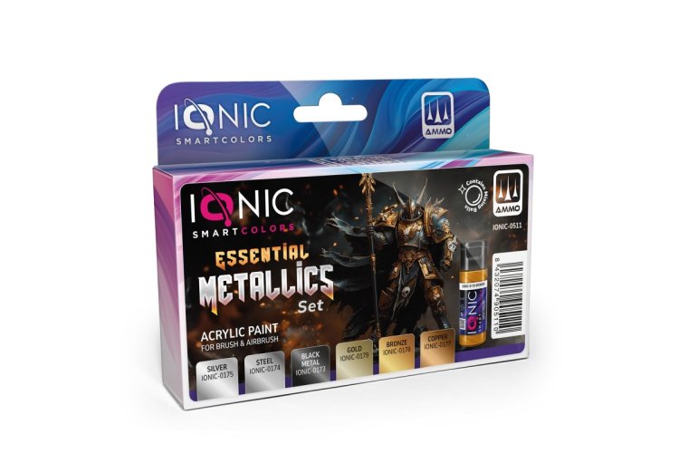 AMMO MIG IO0511 Ionic Smart Colors - Essenti&euml;le Metallic Kleurenset - Acryl Set 6x20ml - Migio0511 xs 1 - MIGIO0511-XS