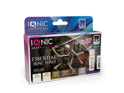 AMMO MIG IO0520 Ionic Smart Colors - Essential Bones Tones Kleurenset - Acryl 6x20 ml - Migio0520 xs 1 - MIGIO0520-XS