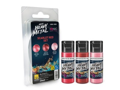 AMMO MIG IO0585 Ionic Smart Colors - Real Heavy Metal - Scharlakenrood Kleurenset - Acryl Set 3x20 ml - Migio0585 xs 1 - MIGIO0585-XS