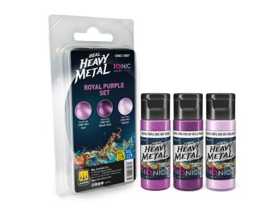 AMMO MIG IO0587 Ionic Smart Colors - Real Heavy Metal - Koninklijk Paars Kleurenset - Acryl Set 3x20 ml - Migio0587 xs 1 - MIGIO0587-XS