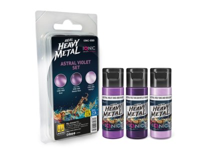 AMMO MIG IO0588 Ionic Smart Colors - Real Heavy Metal - Astrale Violet Kleurenset - Acryl Set 3x20 ml - Migio0588 xs 1 - MIGIO0588-XS