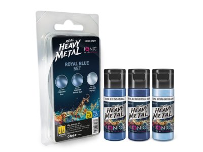 AMMO MIG IO0589 Ionic Smart Colors - Real Heavy Metal - Koningsblauw Kleurenset - Acryl Set 3x20 ml - Migio0589 xs 1 - MIGIO0589-XS
