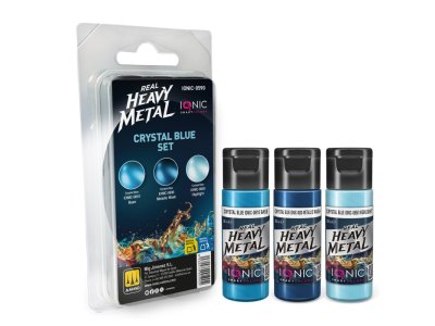 AMMO MIG IO0590 Ionic Smart Colors - Real Heavy Metal - Kristalblauw Kleurenset - Acryl Set 3x20 ml - Migio0590 xs 1 - MIGIO0590-XS