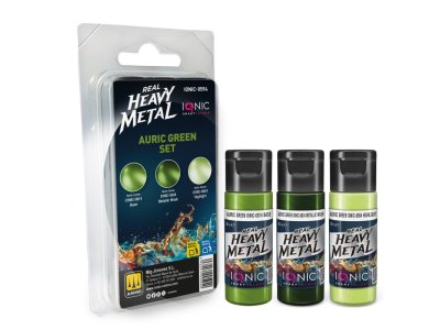 AMMO MIG IO0594 Ionic Smart Colors - Real Heavy Metal - Goudgroen Kleurenset - Acryl Set 3x20 ml - Migio0594 xs 1 - MIGIO0594-XS