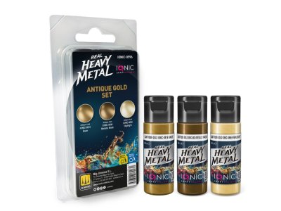 AMMO MIG IO0596 Ionic Smart Colors - Real Heavy Metal - Antiek Goud Kleurenset - Acryl Set 3x20 ml - Migio0596 xs 1 - MIGIO0596-XS