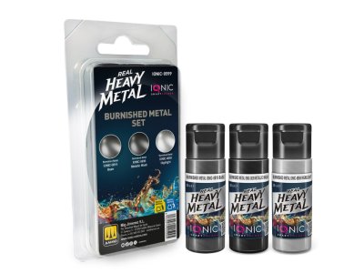 AMMO MIG IO0599 Ionic Smart Colors - Real Heavy Metal - Gepolijst Metaal Kleurenset - Acryl Set 3x20 ml - Migio0599 xs 1 - MIGIO0599-XS