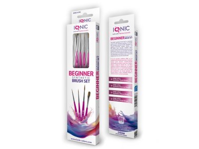 AMMO MIG IO0720 Ionic Smart Colors - Synthetic Brush Set for Beginners - 4 Pieces - Migio0720 xs 1 - MIGIO0720-XS