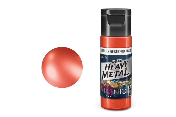 AMMO MIG IO0804 Ionic Smart Colors - Real Heavy Metal - Gesmolten Rood - Base - Metallic Acryl - 20ml - Migio0804 xs - MIGIO0804-XS
