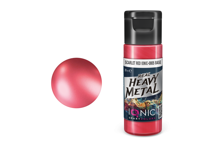 AMMO MIG IO0805 Ionic Smart Colors - Real Heavy Metal - Scarlet Red - Base - Metallic Acrylic - 20ml - Migio0805 xs - MIGIO0805-XS