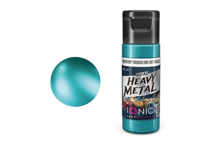 AMMO MIG IO0811 Ionic Smart Colors - Real Heavy Metal - Kwik Turquoise - Base - Metallic Acryl - 20ml - Migio0811 xs - MIGIO0811-XS
