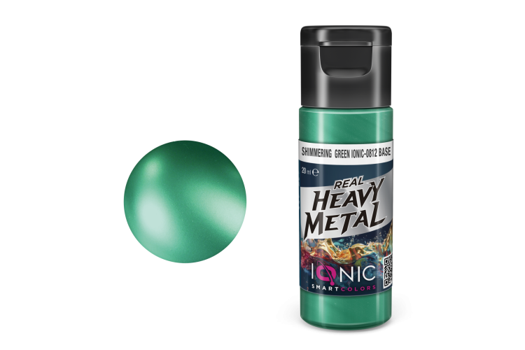 AMMO MIG IO0812 Ionic Smart Colors - Real Heavy Metal - Shimmering Green - Base - Metallic Acrylic - 20ml - Migio0812 xs - MIGIO0812-XS