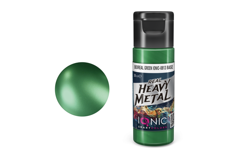 AMMO MIG IO0813 Ionic Smart Colors - Real Heavy Metal - Boreal Green - Base - Metallic Acrylic - 20ml - Migio0813 xs - MIGIO0813-XS
