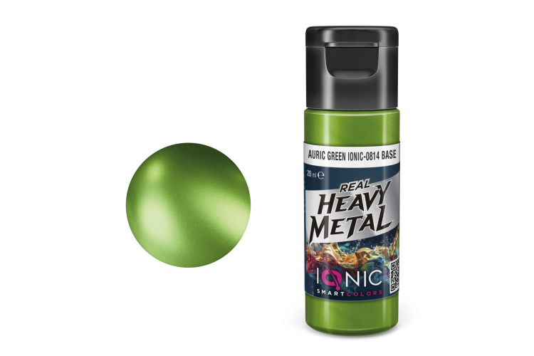 AMMO MIG IO0814 Ionic Smart Colors - Real Heavy Metal - Goudgroen - Base - Metallic Acryl - 20ml - Migio0814 xs - MIGIO0814-XS