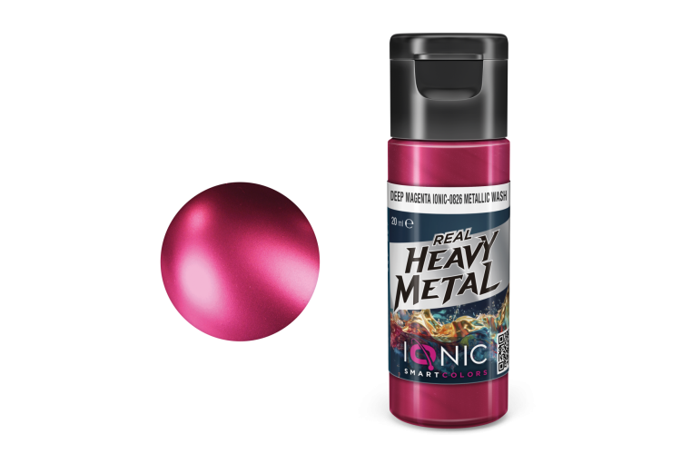 AMMO MIG IO0826 Ionic Smart Colors - Real Heavy Metal - Diep Magenta - Metallic Wash - Metallic Acryl - 20ml - Migio0826 xs - MIGIO0826-XS