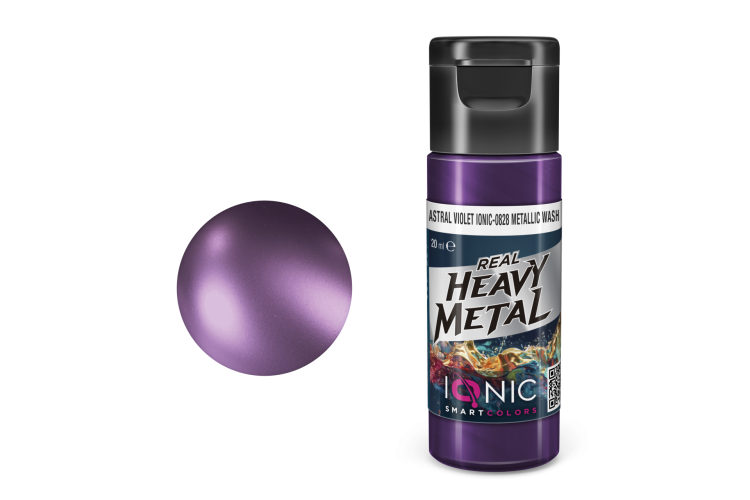 AMMO MIG IO0828 Ionic Smart Colors - Real Heavy Metal - Astrale Violet - Metallic Wash - Metallic Acryl - 20ml - Migio0828 xs - MIGIO0828-XS