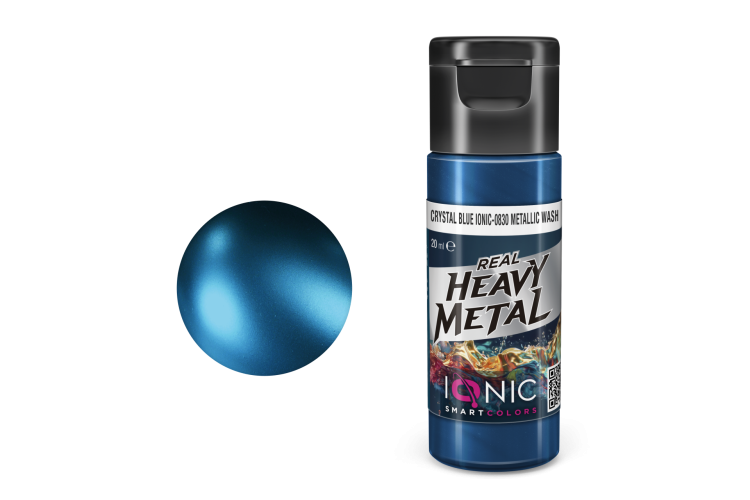 AMMO MIG IO0830 Ionic Smart Colors - Real Heavy Metal - Kristalblauw - Metallic Wash - Metallic Acryl - 20ml - Migio0830 xs - MIGIO0830-XS